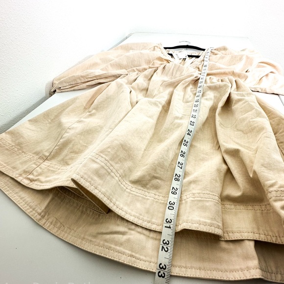 Free People Portia Denim Mini Dress in Ecru size Small NWT - Picture 7 of 10